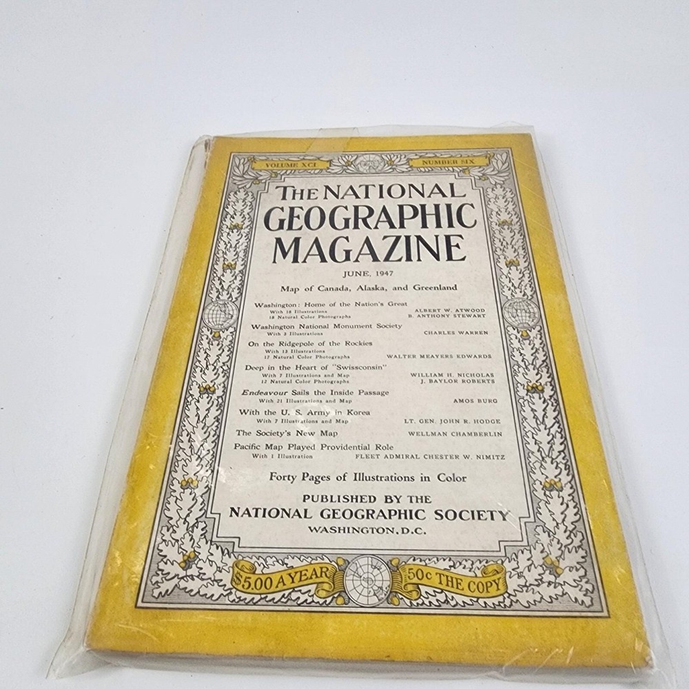National Geographic Magazine June 1947 No Insert